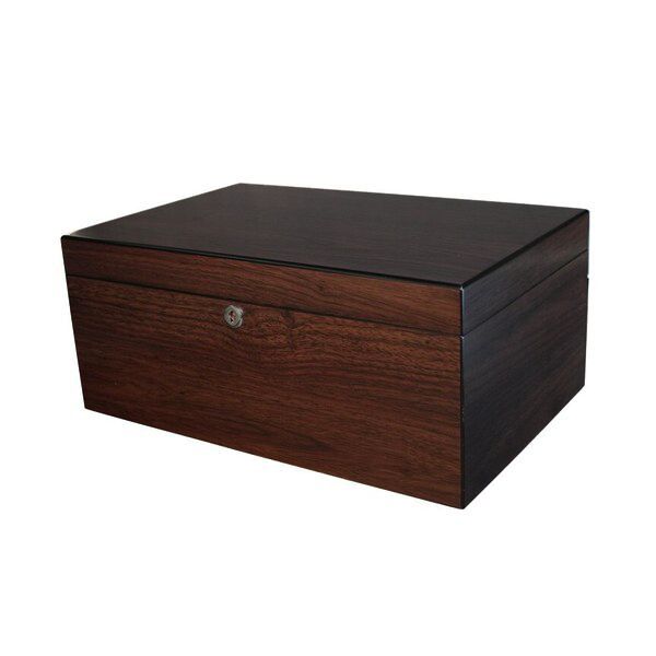Humidor Chacom Brigham Millenium Noyer voor 125 sig. - vooraanzicht extra grote notenhout humidor