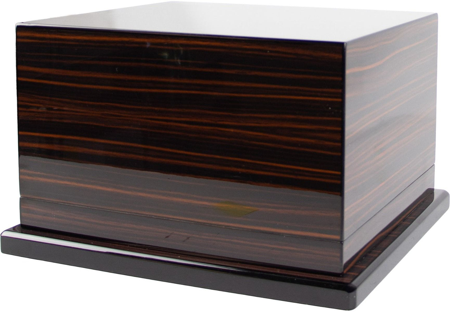 Humidor Ebony Finish Hi Gloss 75 sigaren - vooraanzicht hoogglans ebony humidor