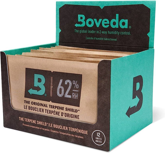 Bevochtigingszak Boveda 62% (67gr) per 12 st. - vooraanzicht