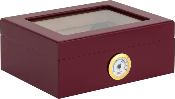 Humidor Supreme Capri High Gloss Red 30 sigaren - vooraanzicht productfoto