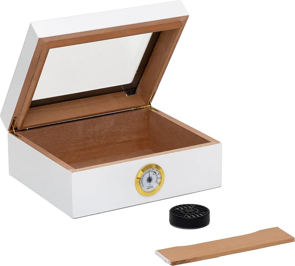 Humidor Supreme Capri High Gloss White - detail afwerking