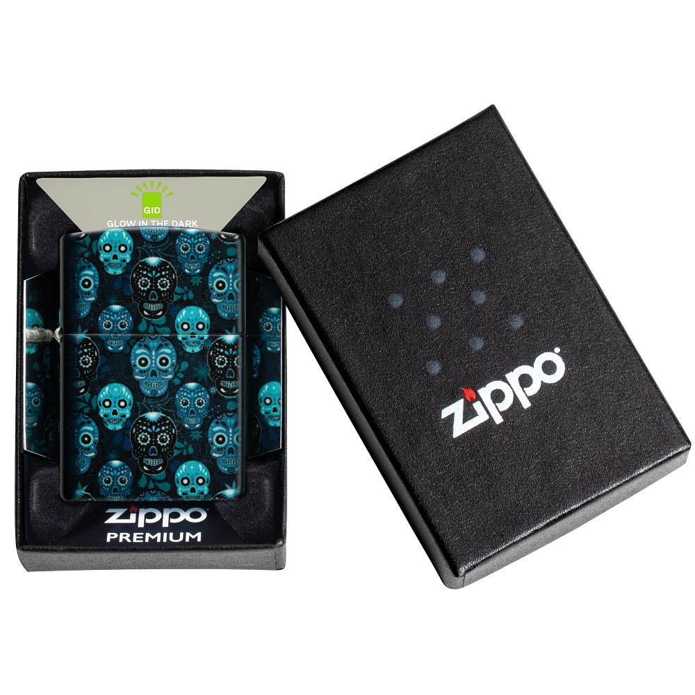 Zippo Aansteker Sugar Skulls Design - detail