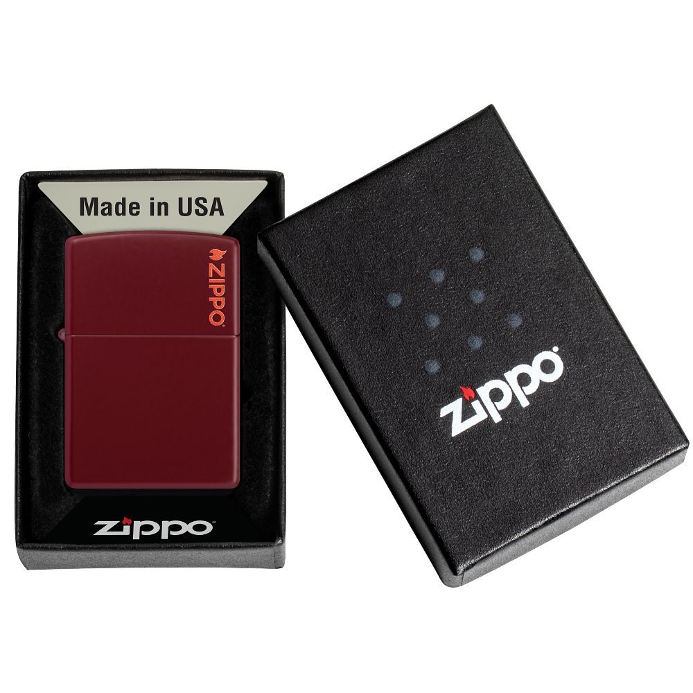 Zippo Aansteker Merlot with Zippo Logo - detail