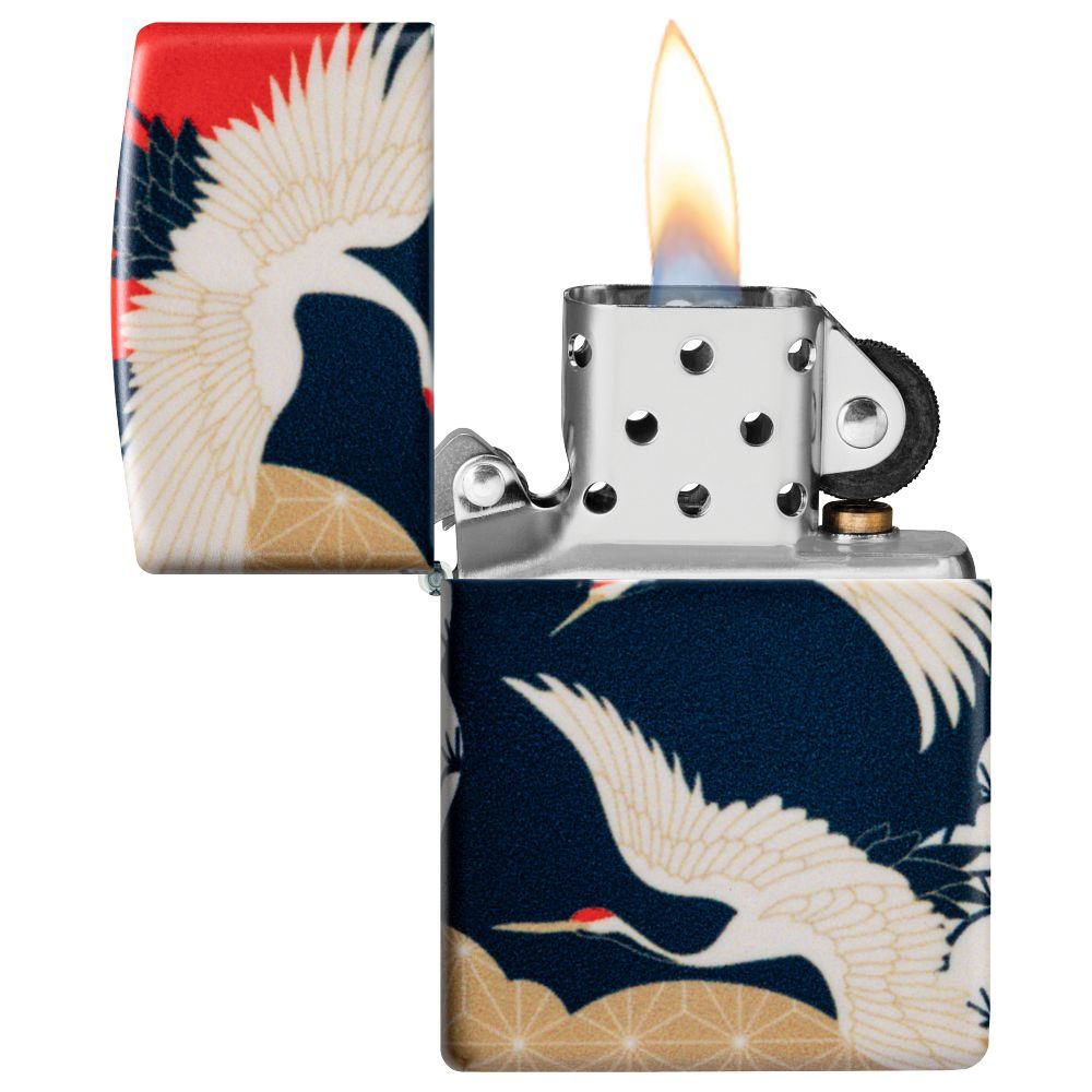 Zippo Aansteker Asian Background Design - achteraanzicht