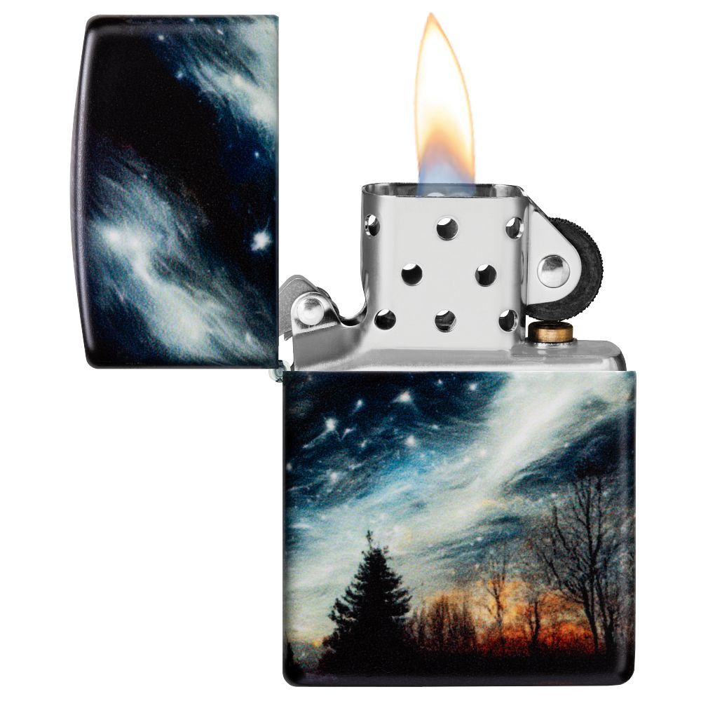 Zippo Aansteker Clear Sky Design - achteraanzicht