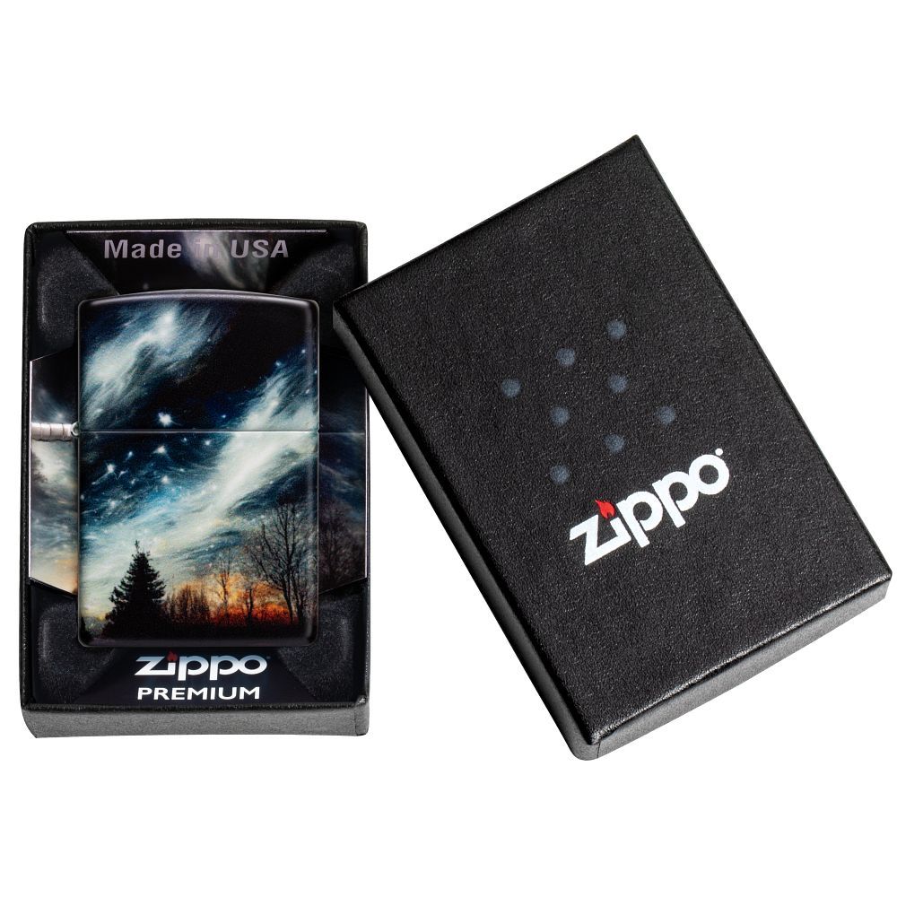 Zippo Aansteker Clear Sky Design - detail
