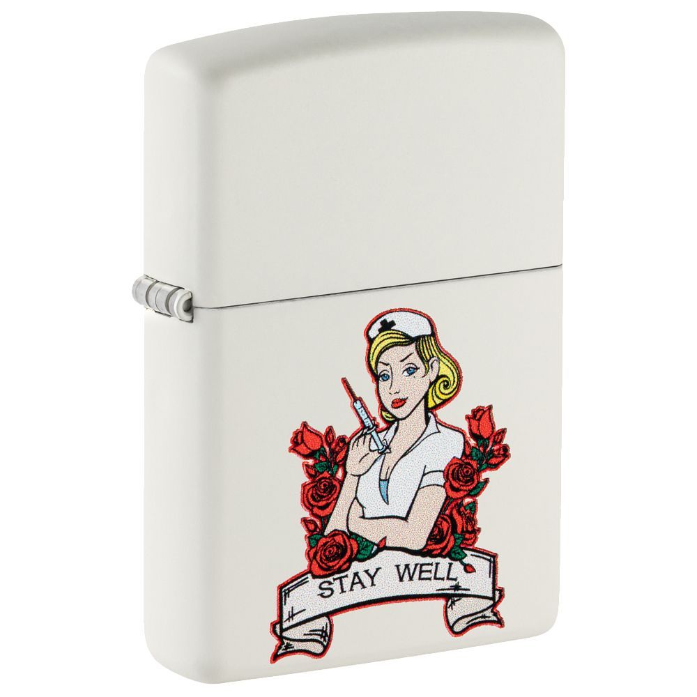 Zippo Aansteker Tattoo Nurse Design - vooraanzicht