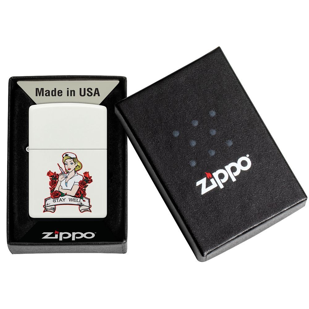 Zippo Aansteker Tattoo Nurse Design - detail