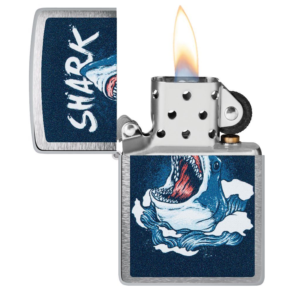 Zippo Aansteker Shark Design - achteraanzicht