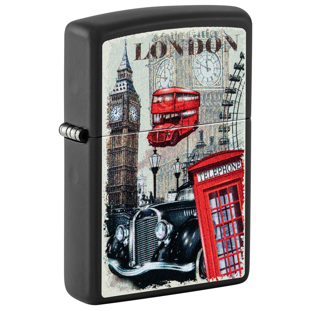 Zippo Aansteker London Design - vooraanzicht