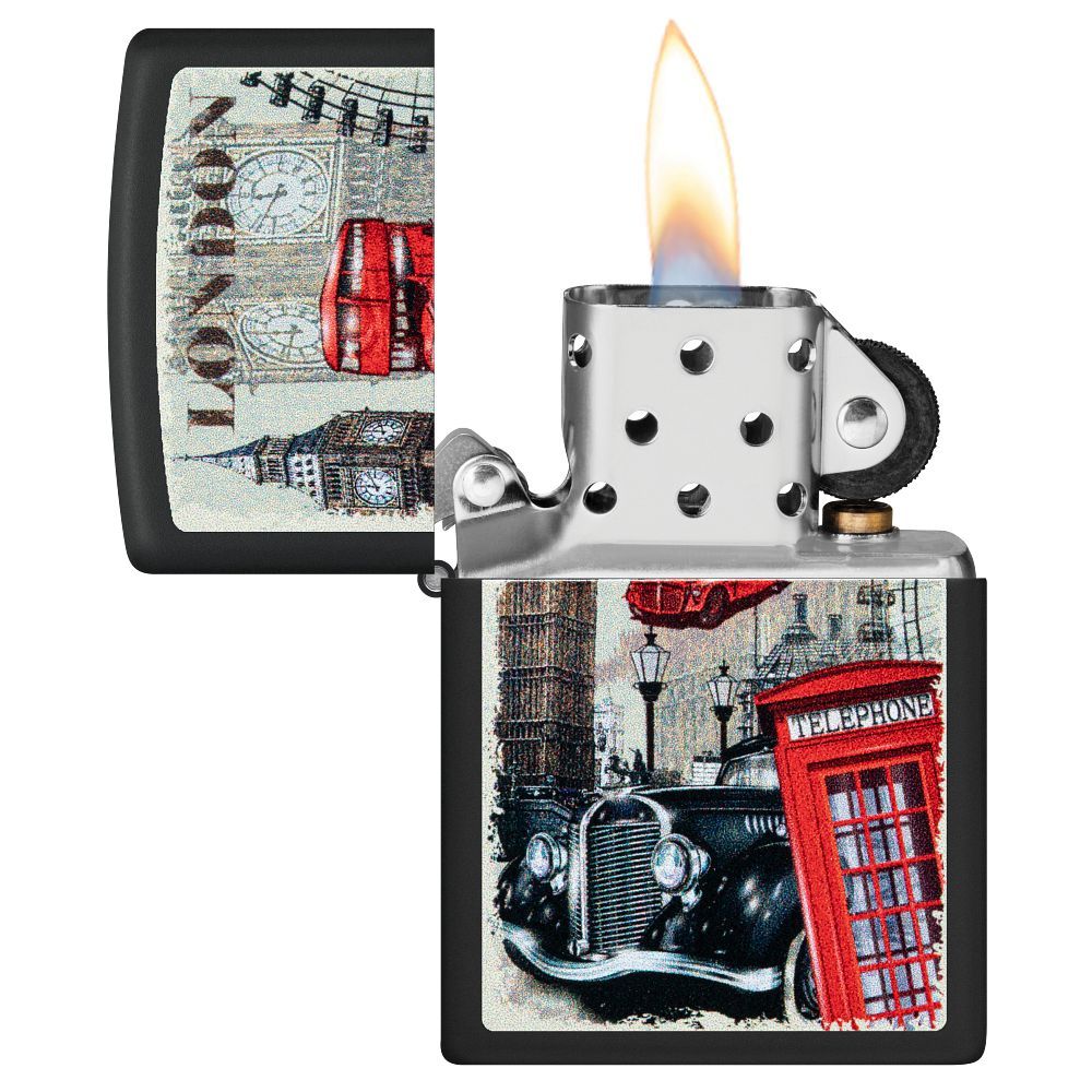 Zippo Aansteker London Design - achteraanzicht