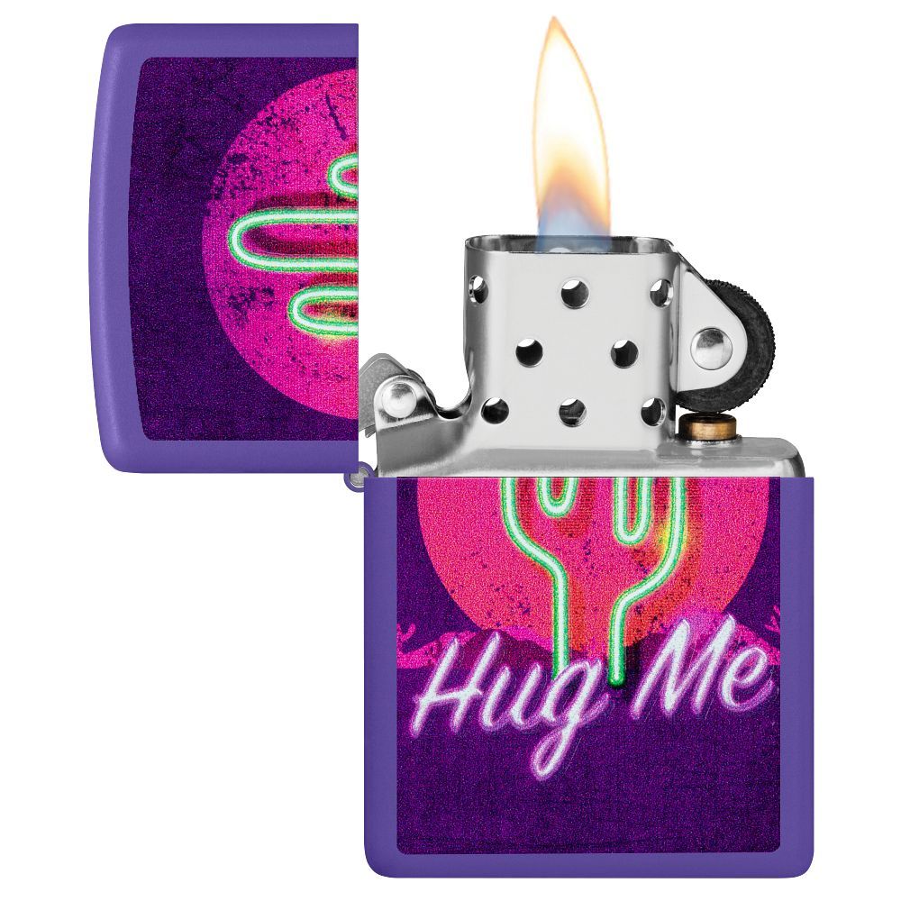 Zippo Aansteker Retro Cactus Design - achteraanzicht