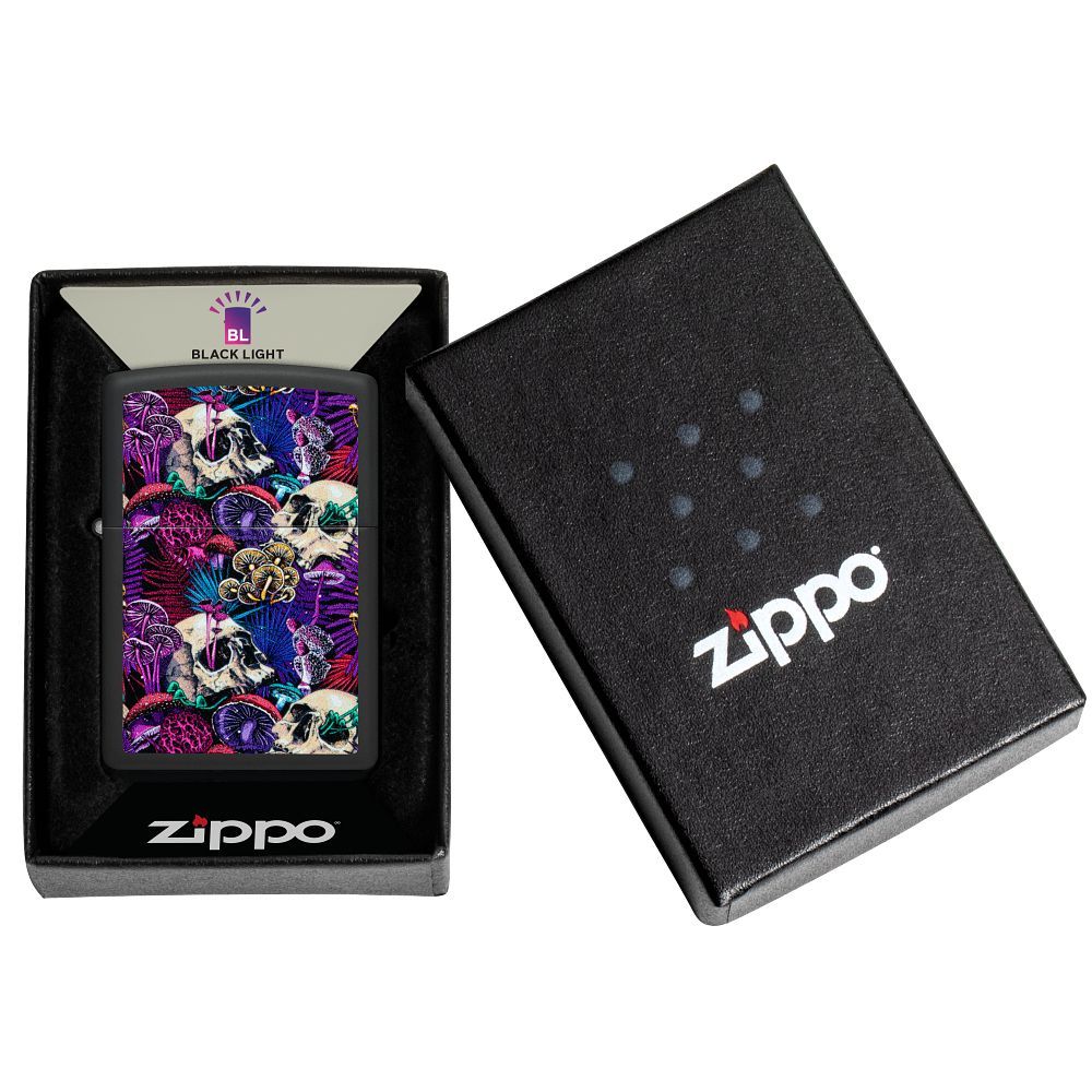 Zippo Aansteker Pyschedelic Mushroom Design - detail