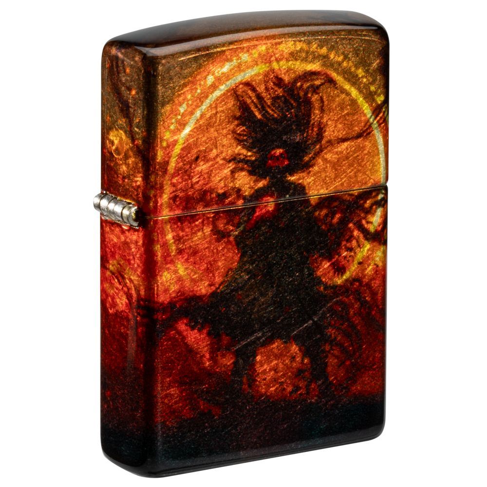 Zippo Aansteker Wizard of Evil Spirits Design - vooraanzicht