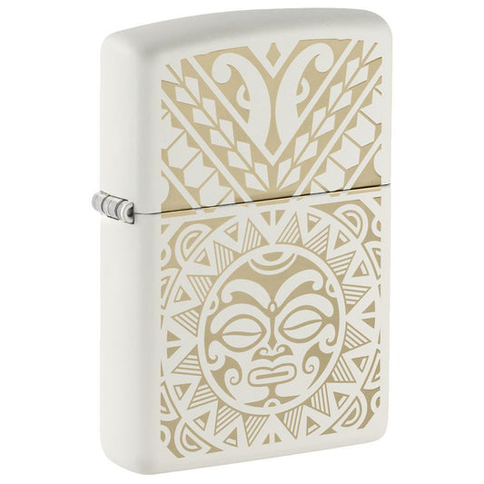Zippo Aansteker Maori Tattoo Design - vooraanzicht