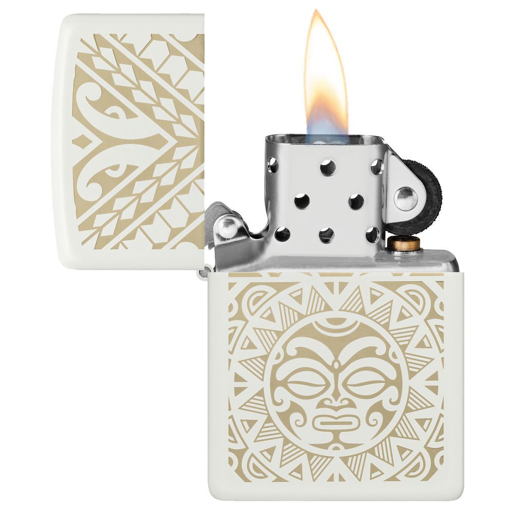 Zippo Aansteker Maori Tattoo Design - achteraanzicht