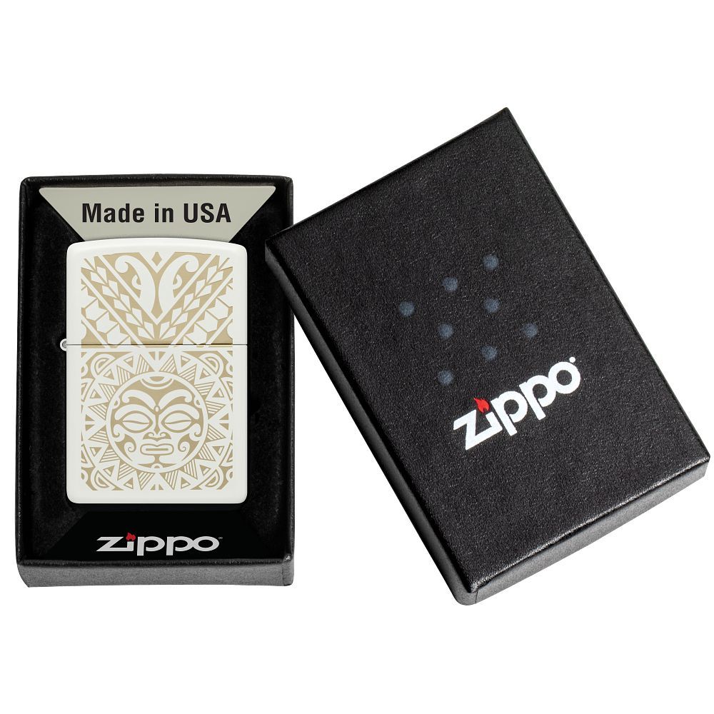 Zippo Aansteker Maori Tattoo Design - detail