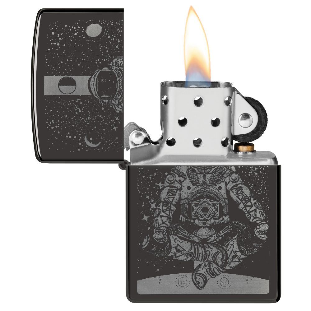 Zippo Aansteker Astronaut in Space Design - achteraanzicht
