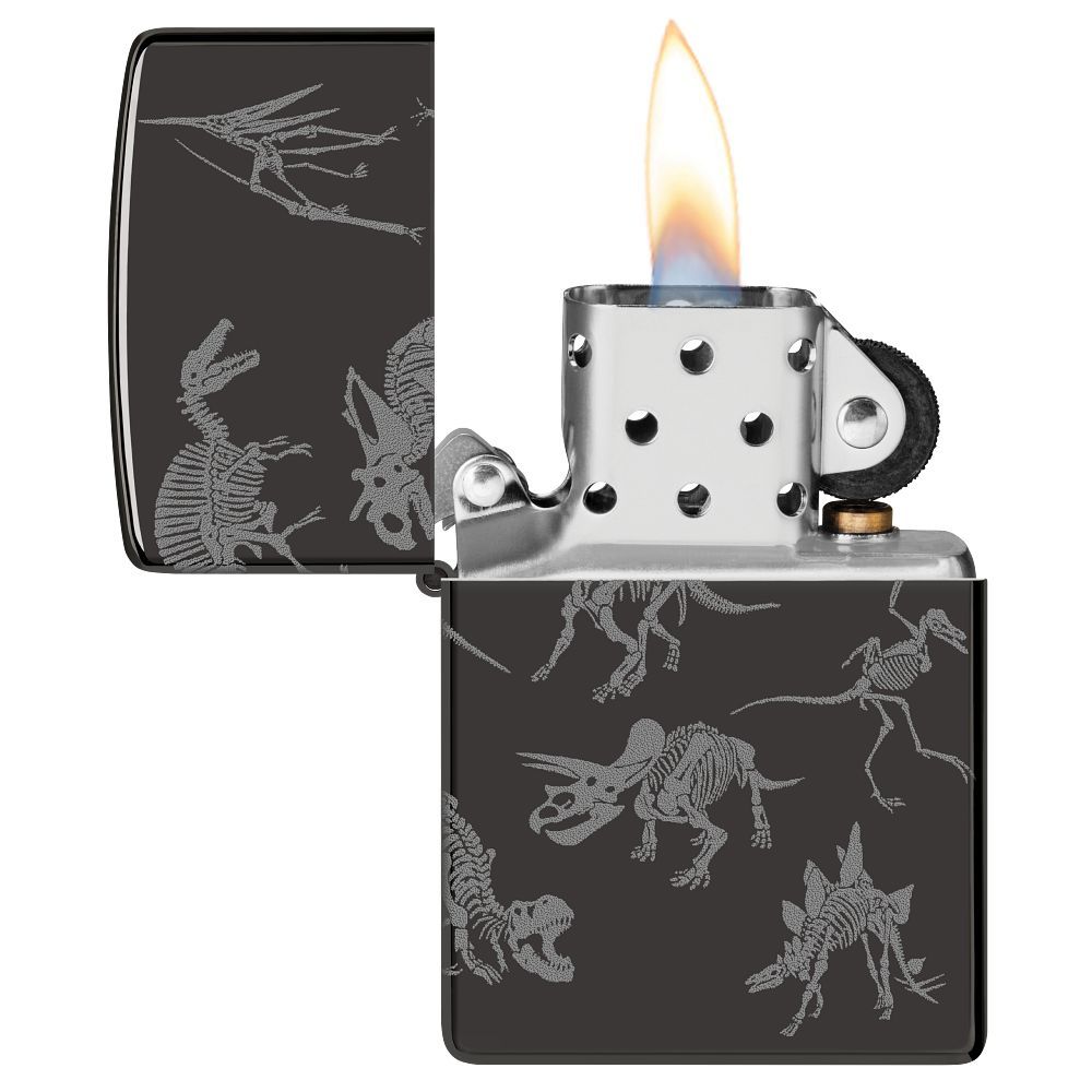 Zippo Aansteker Dinosaur Skeletons Design - achteraanzicht