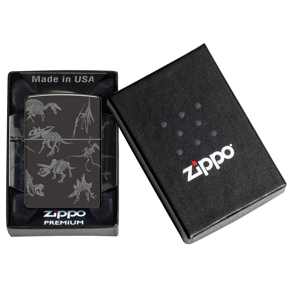 Zippo Aansteker Dinosaur Skeletons Design - detail
