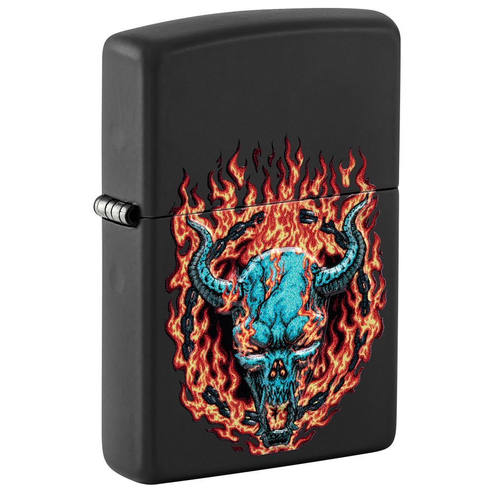 Zippo Aansteker Burning Devil Design - vooraanzicht