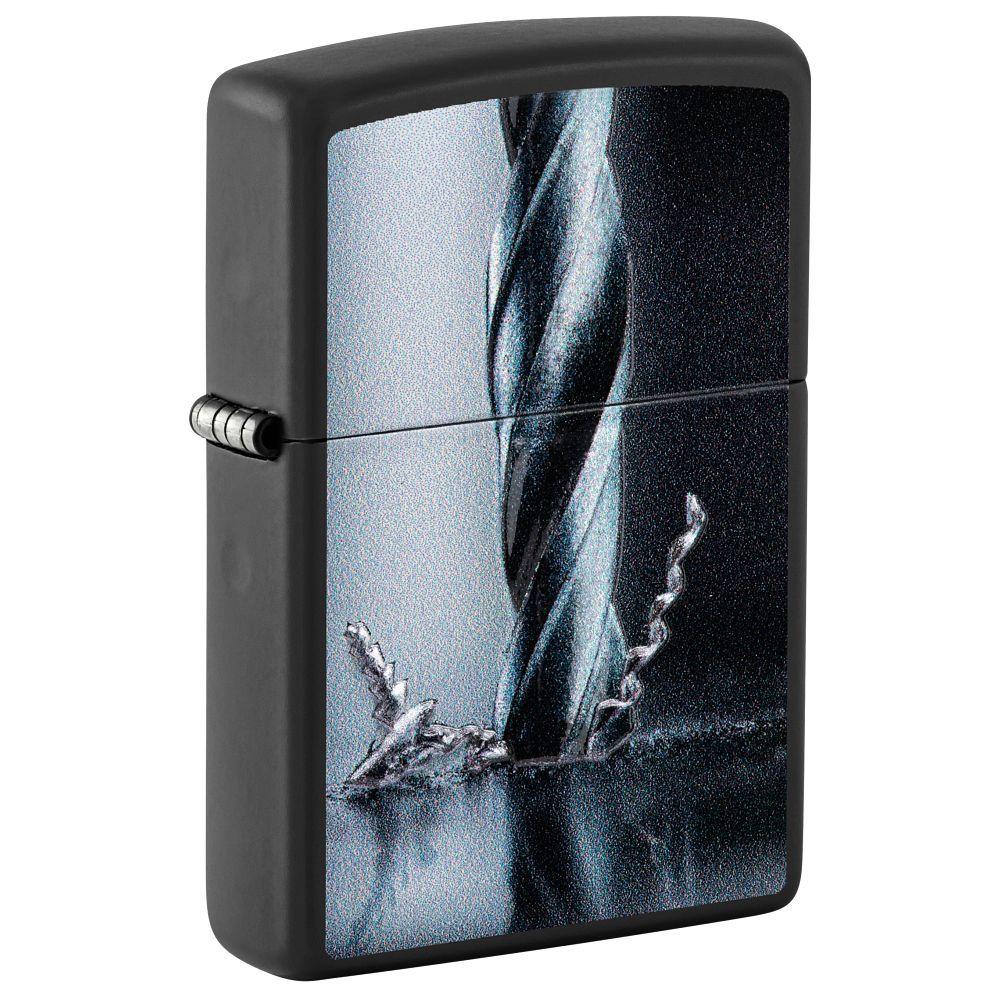 Zippo Aansteker Metal Drill Design - vooraanzicht
