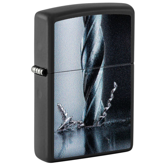 Zippo Aansteker Metal Drill Design - vooraanzicht