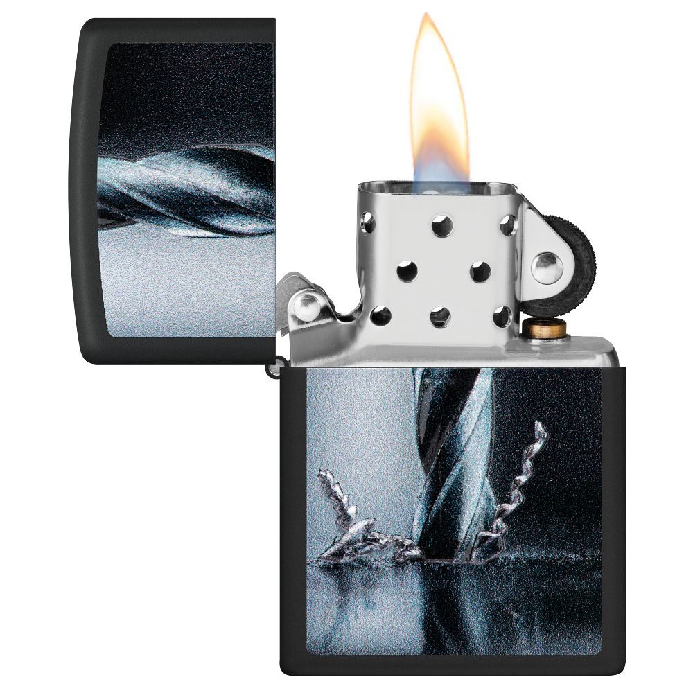 Zippo Aansteker Metal Drill Design - achteraanzicht