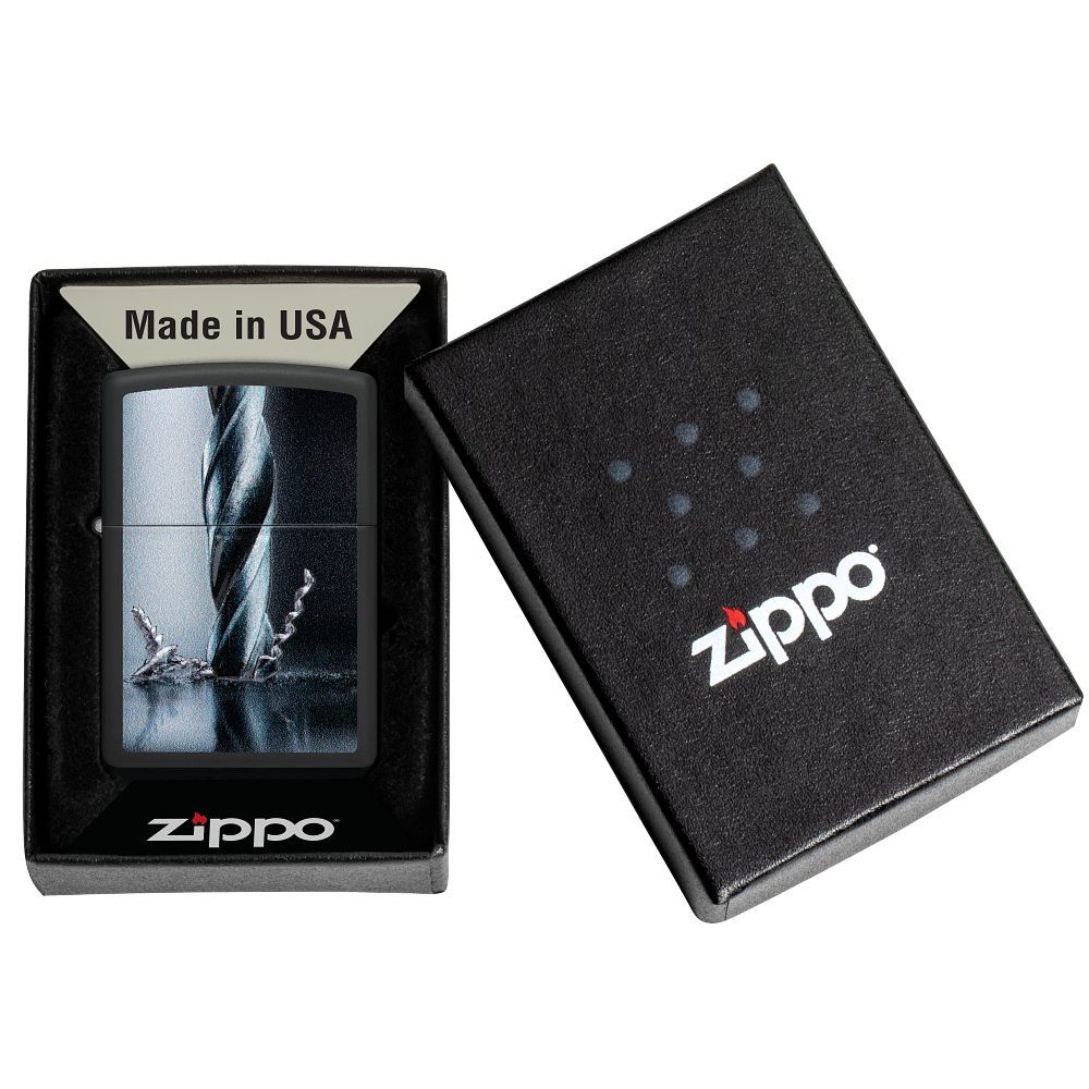 Zippo Aansteker Metal Drill Design - detail
