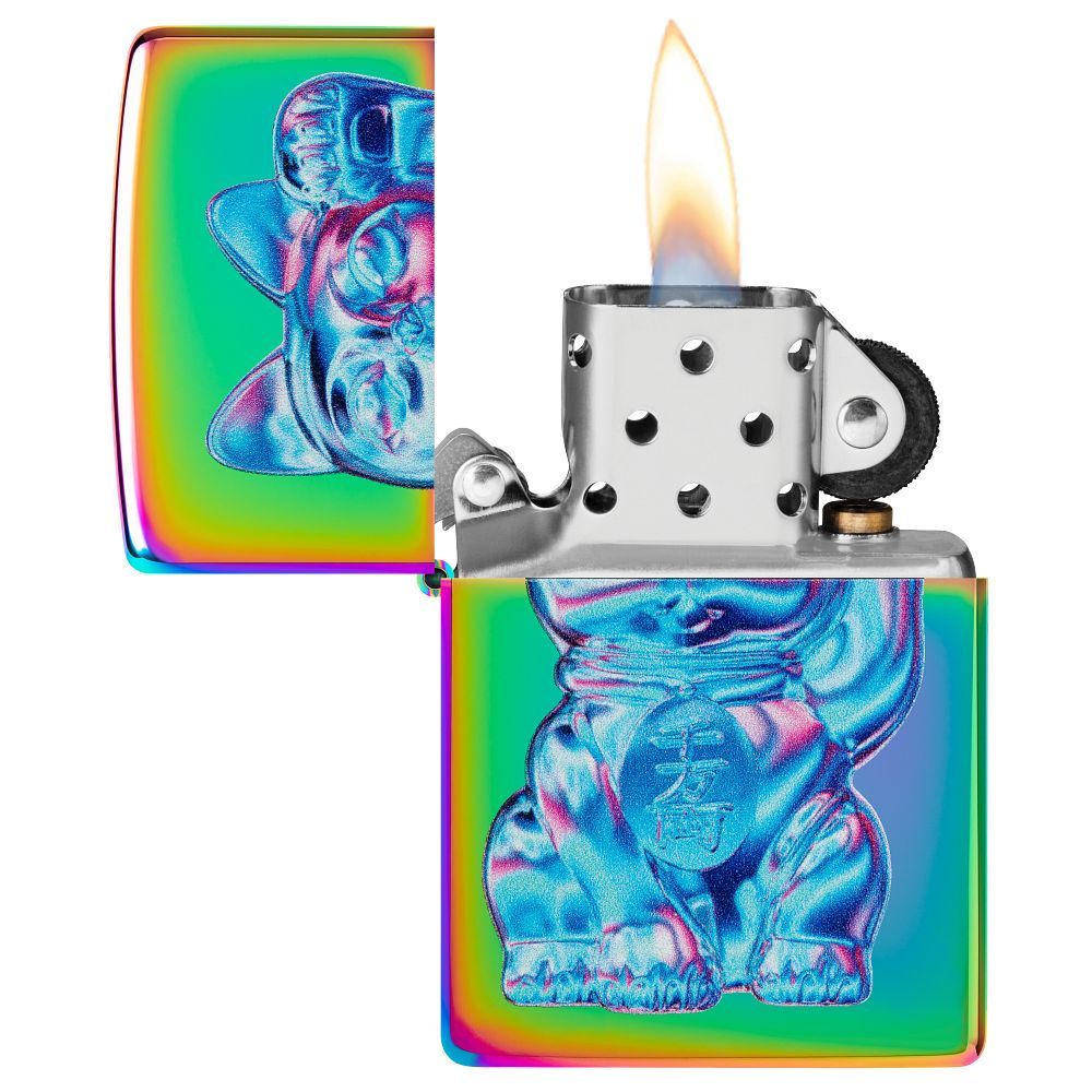 Zippo Aansteker Lucky Cat Design - achteraanzicht