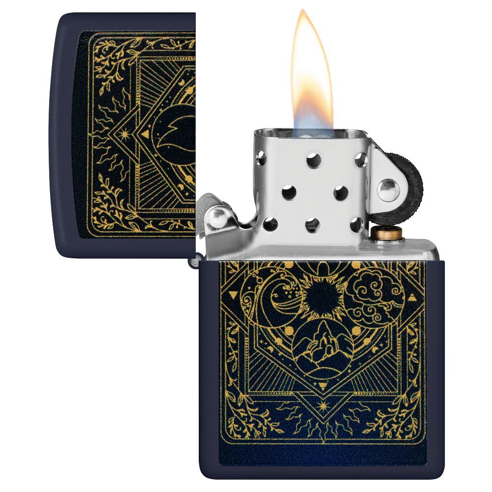 Zippo Aansteker Elements Design - achteraanzicht
