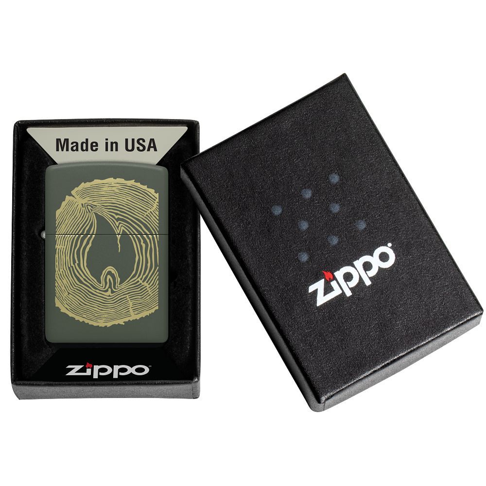 Zippo Wood Ring Design - detail