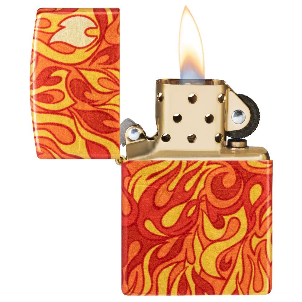 Zippo Aansteker Fire Zippo Design - achteraanzicht