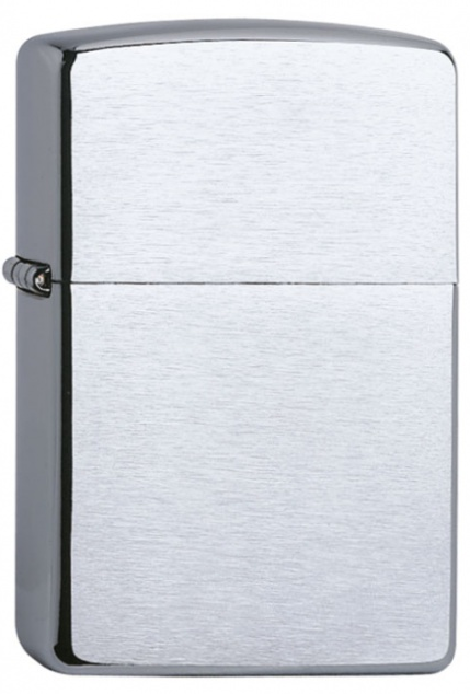 Zippo Aansteker 200 Chrome Brushed - vooraanzicht