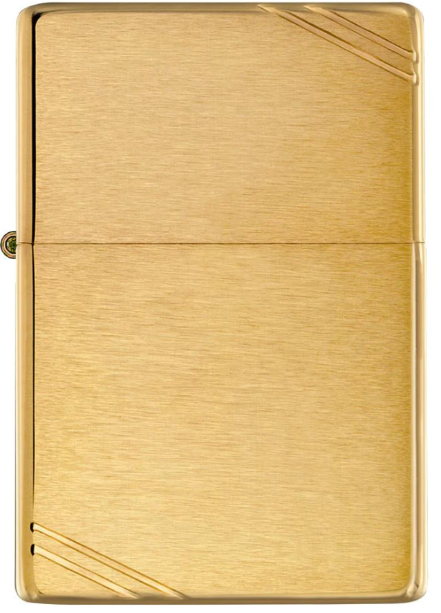 ZIPPO Aansteker PL 240 VINTAGE BRASS BRUSHED - vooraanzicht