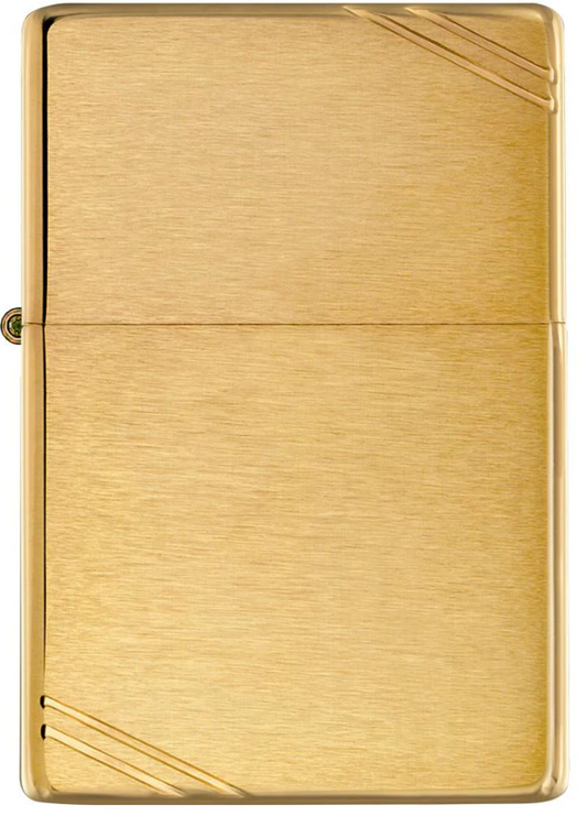 ZIPPO Aansteker PL 240 VINTAGE BRASS BRUSHED - vooraanzicht