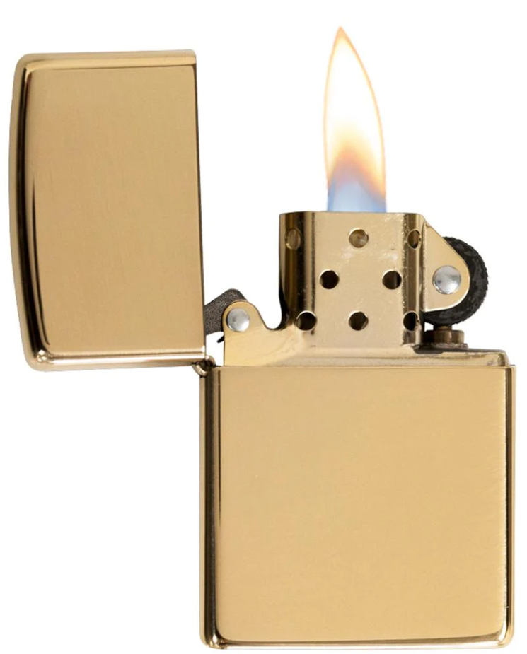 ZIPPO Aansteker PL ZIPPO 254B BRASS HIGH POLISHED - achteraanzicht