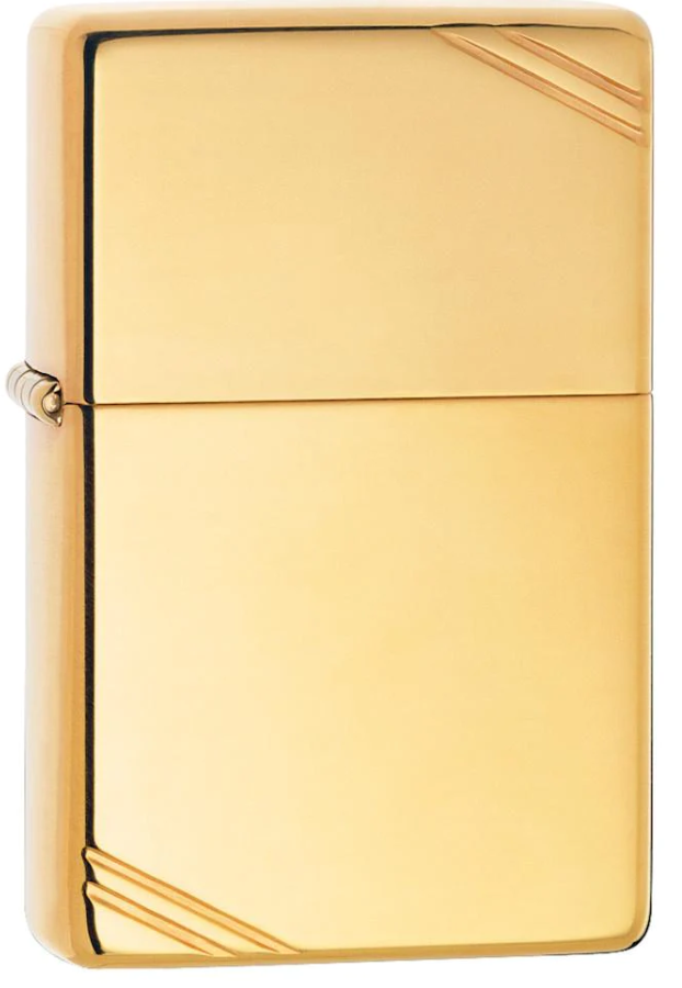 ZIPPO Aansteker PL 270 VINTAGE BRASS HIGH POLISHED - vooraanzicht