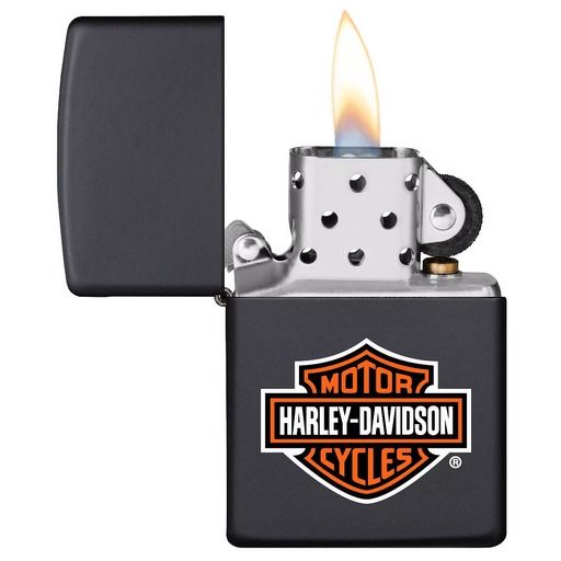 Zippo Aansteker 218 H-D Bar & Shield - achteraanzicht