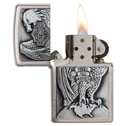 Zippo Aansteker 200HD.231 USA EAGLE & GLOBE - achteraanzicht