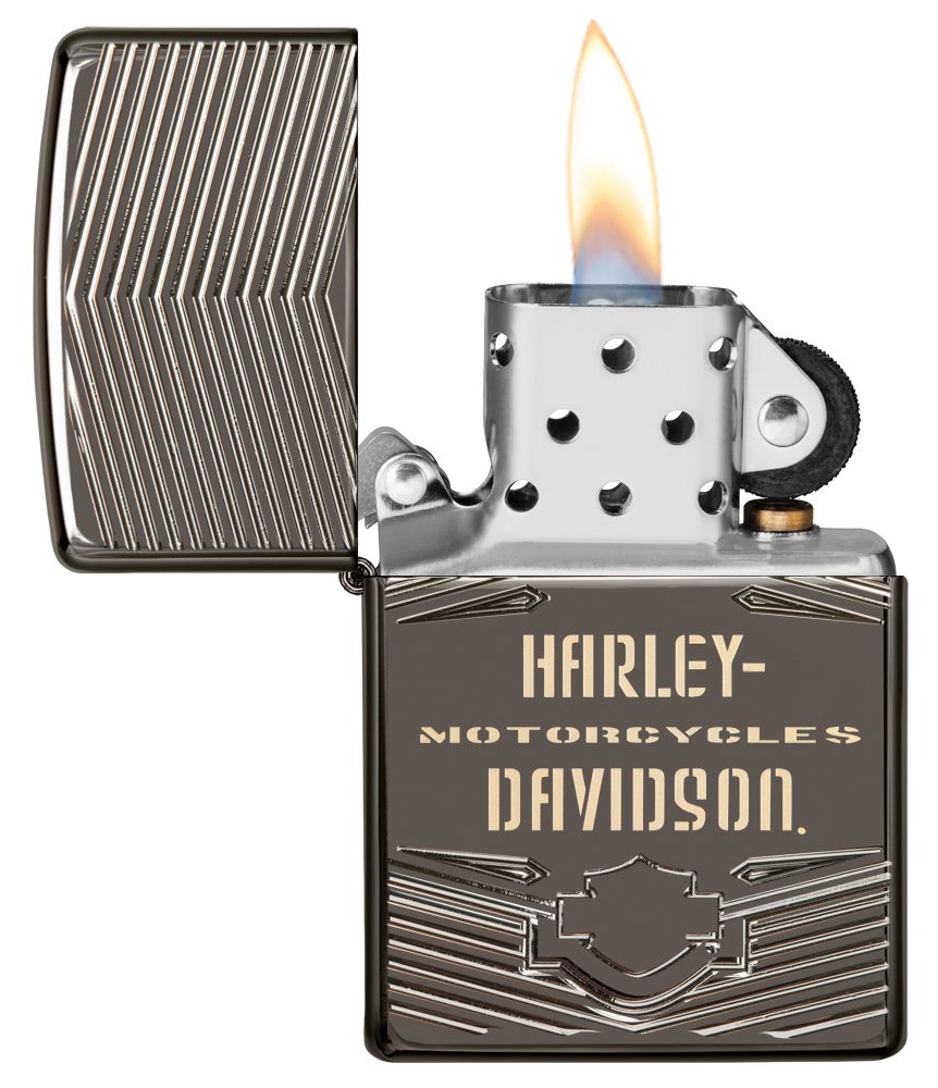 Zippo Aansteker PL 24095 Harley Davidson - achteraanzicht