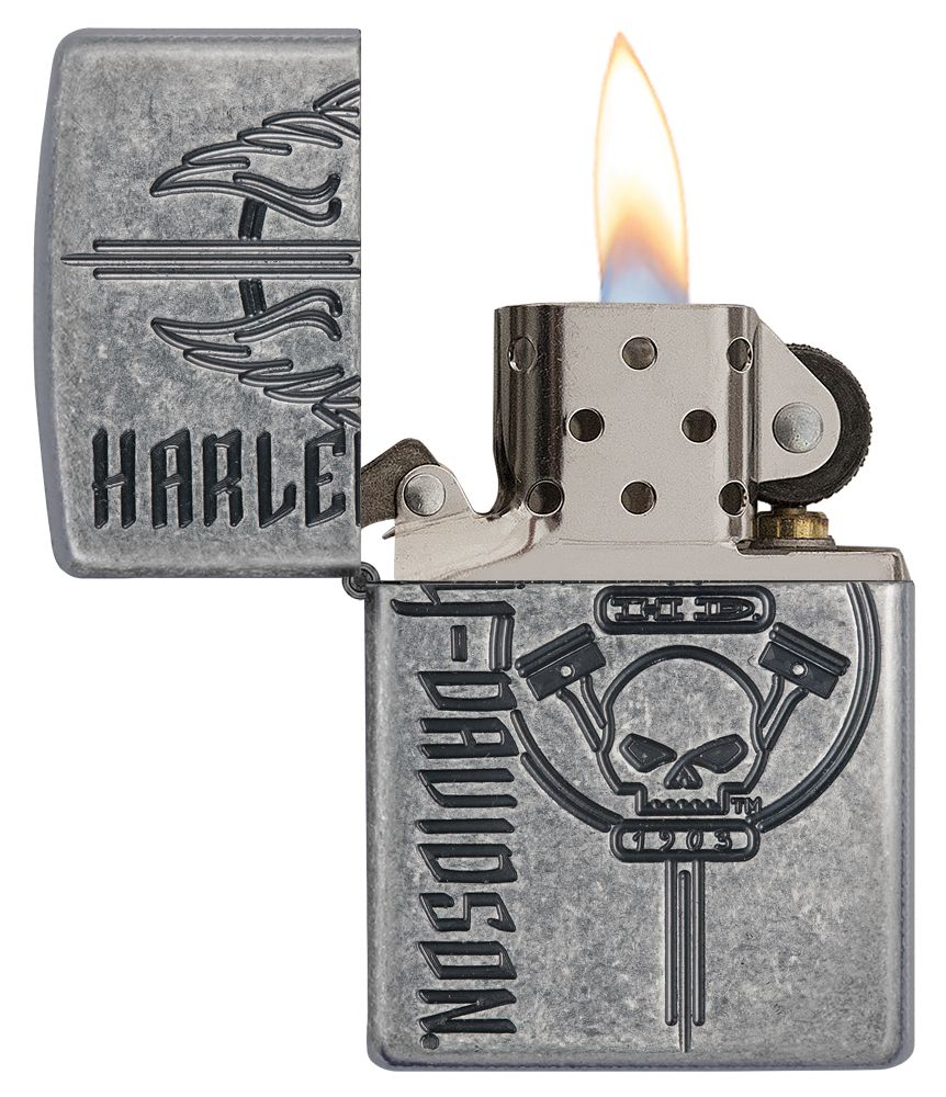 Zippo Aansteker PL 29280 Harley Davidson - achteraanzicht