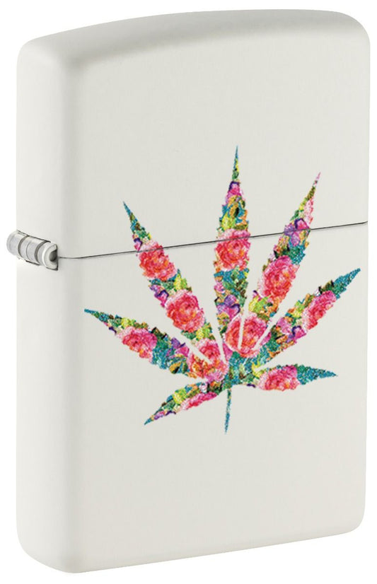 Zippo Aansteker 214 Floral Weed Design - vooraanzicht
