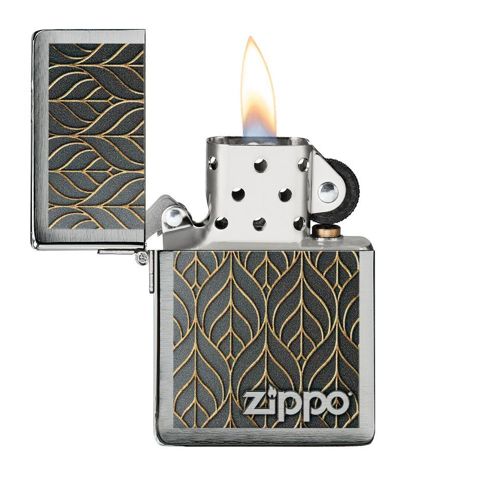 Zippo Aansteker 1935.25 Gold Leaf Design - achteraanzicht