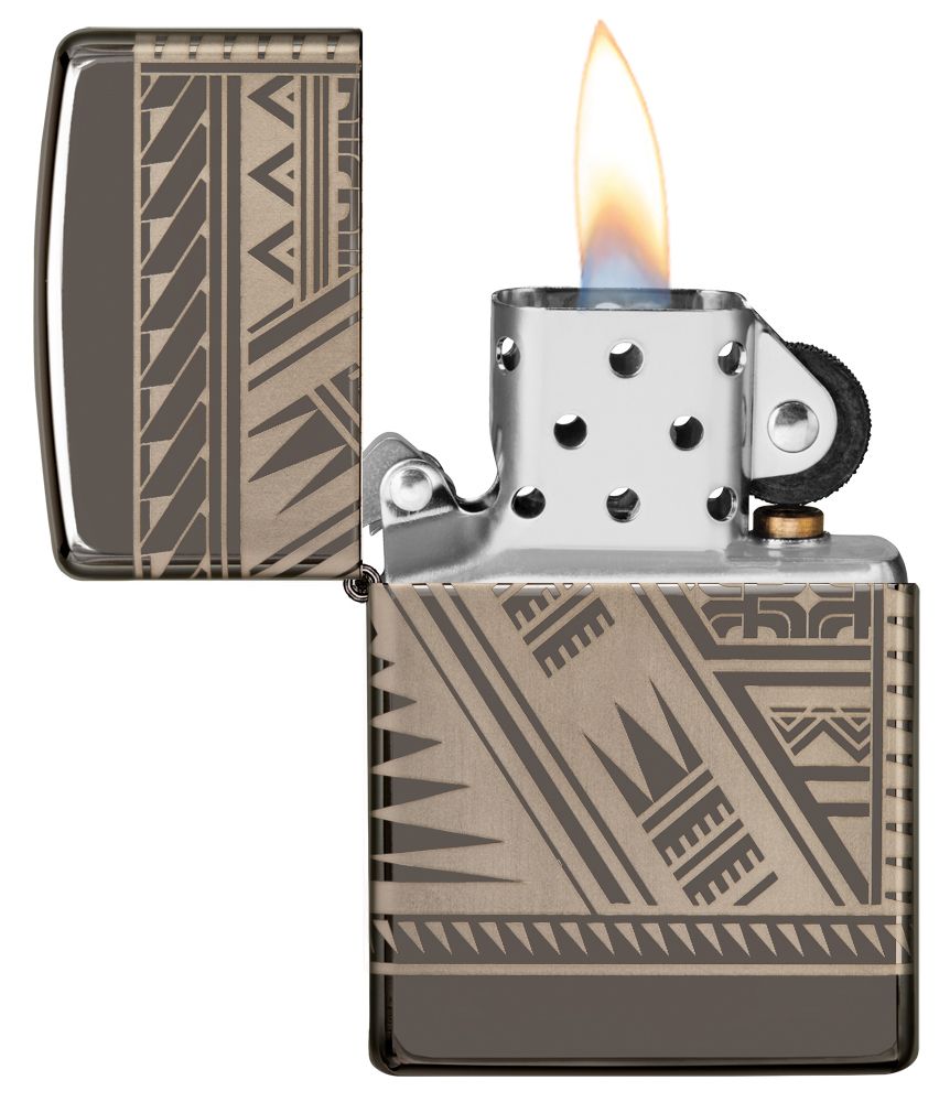 Zippo Aansteker Polynesian Design - achteraanzicht