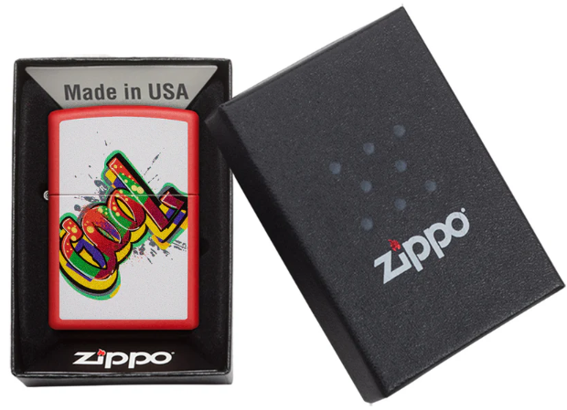 Zippo 233 Cool Graffiti - zijaanzicht