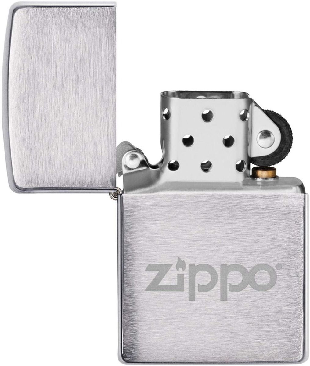 Zippo Lighter & Flask gift set detail