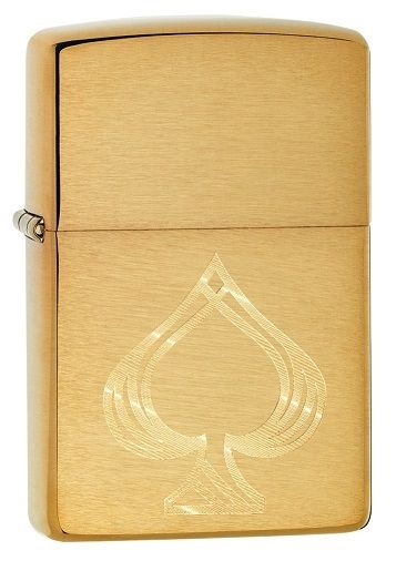 Zippo Aansteker Ace of Spade Design - vooraanzicht