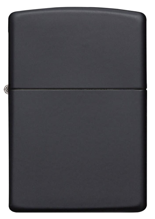 Zippo Aansteker 218L Reg Black Matte - vooraanzicht