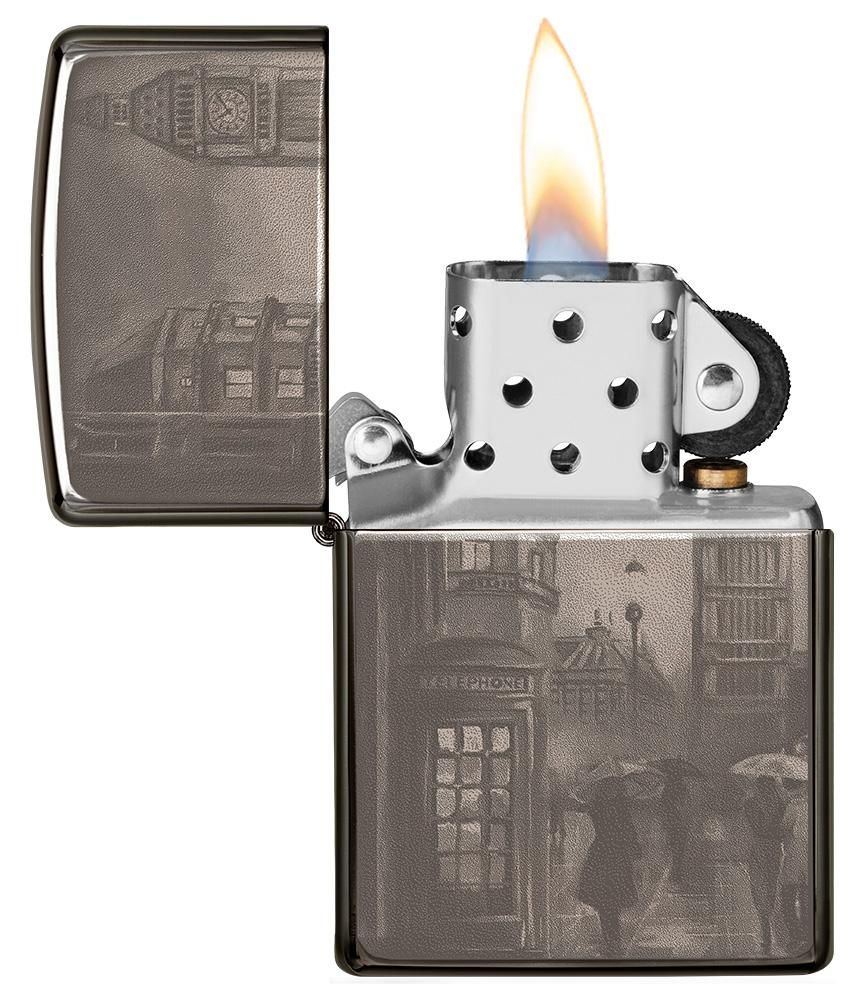 Zippo 150 Big Ben aansteker achteraanzicht